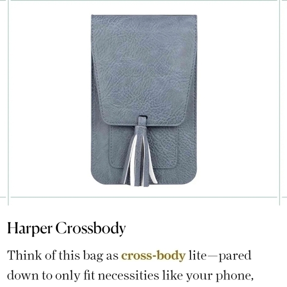 HARPER CROSSBODY in LIGHT GRAY - Picture 2 of 12